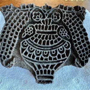 Antique Wooden Batik Fabric Stamp Circa Early 1800’s